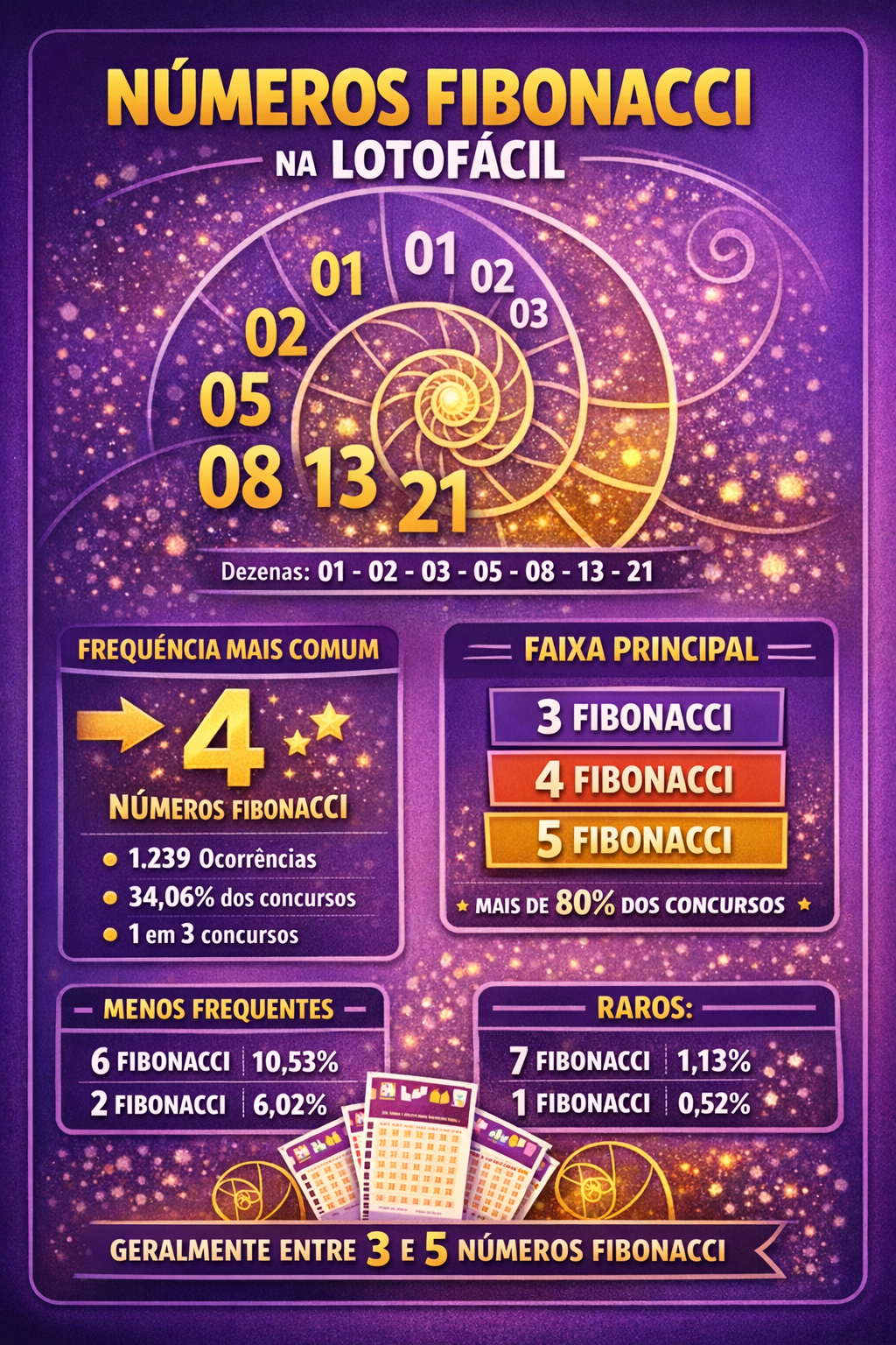 🌀 Números de Fibonacci na Lotofácil: padrões e frequência