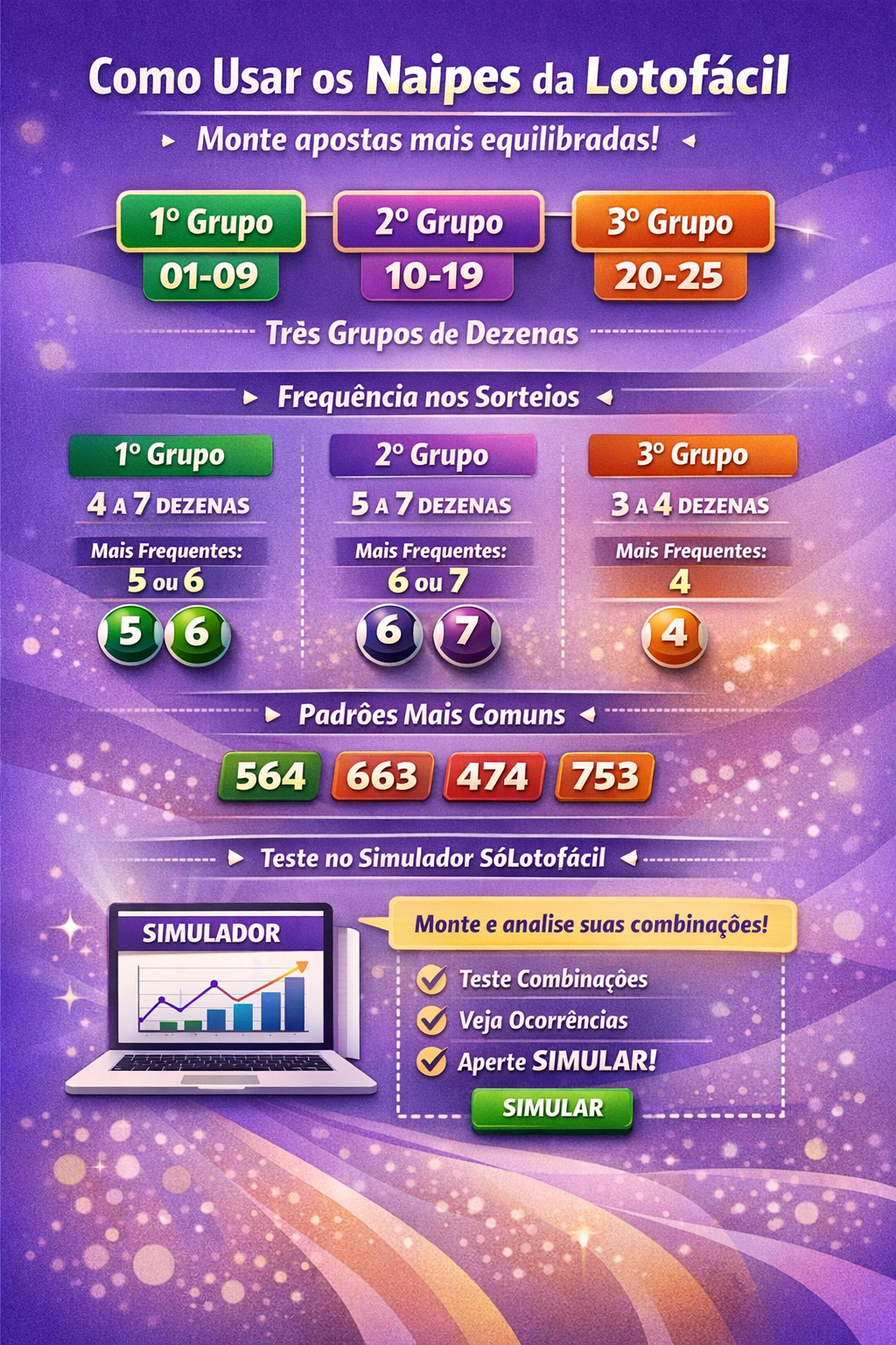 ♠️ Como usar os Naipes da Lotofácil para montar apostas mais equilibradas